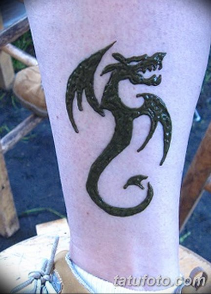 Тату хной для мальчиков дракон
