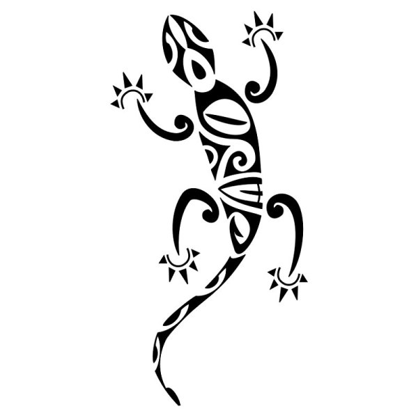 Полинезийские тату ящерица