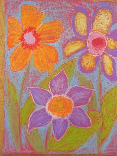 Рисование масляной пастелью