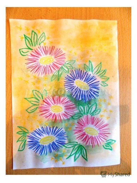 Рисование восковыми мелками