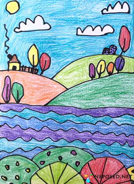 Рисование восковыми мелками