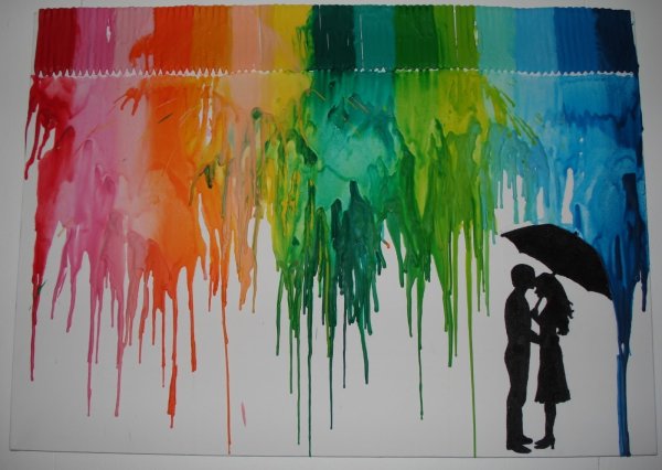 Картины восковыми карандашами