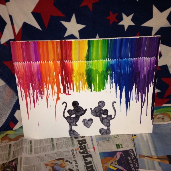 Аппликация из мелков