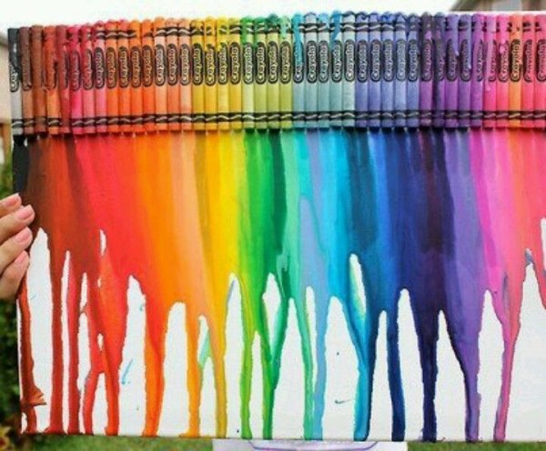 Радуга из мелков