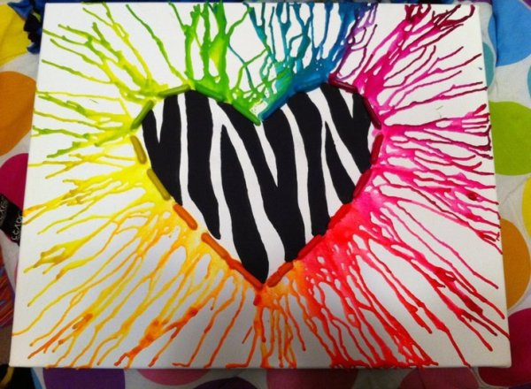 Рисунки из восковых мелков