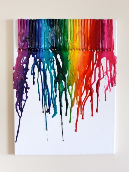 Картина из восковых мелков