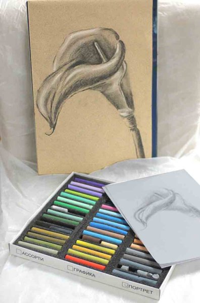Сангина пастель уголь