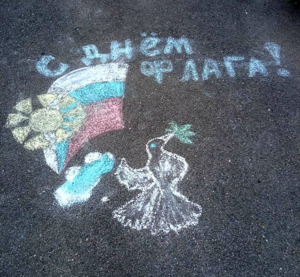 Рисунки на асфальте мелками к 85 летию Краснодарского края