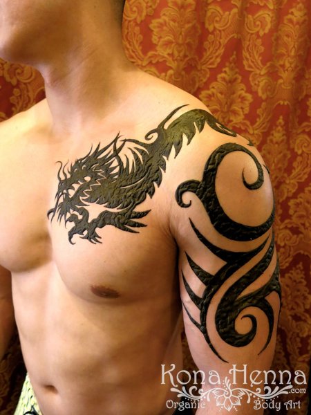 Тату хной мужские
