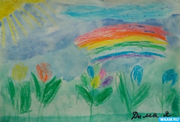 Рисование восковыми мелками в старшей группе