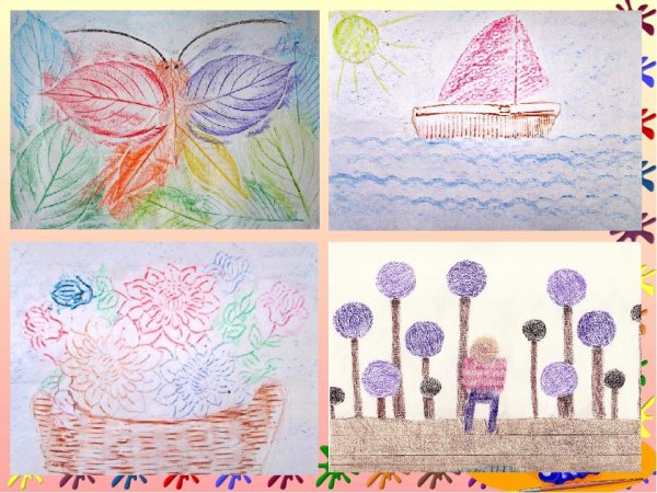 Фроттаж нетрадиционная техника рисования в детском саду