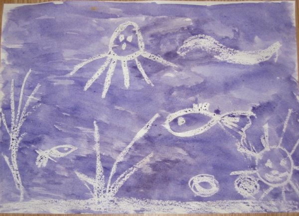 Рисование восковыми мелками