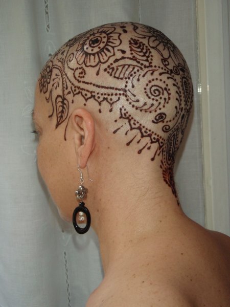 Мехенди тату на голове