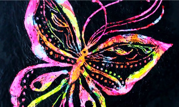 Граттаж бабочка