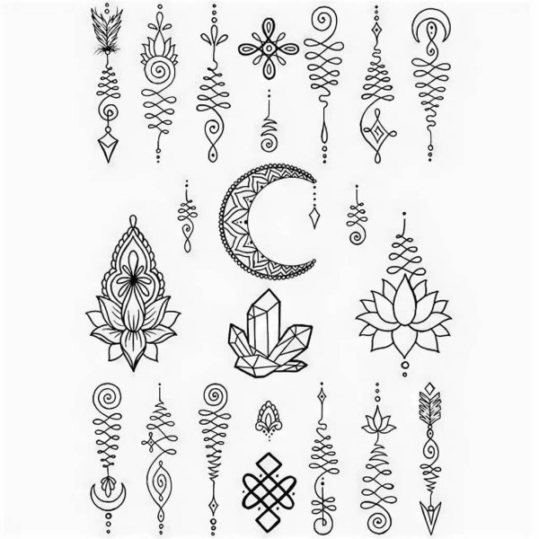 Буддийское Уналоме тату