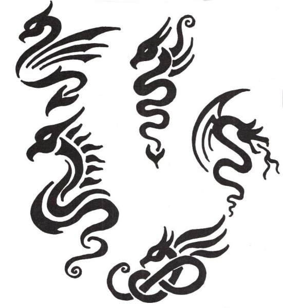 Мехенди дракон