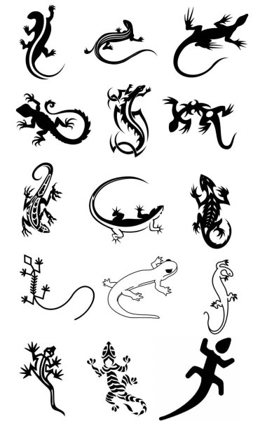 Тату ящерица эскизы