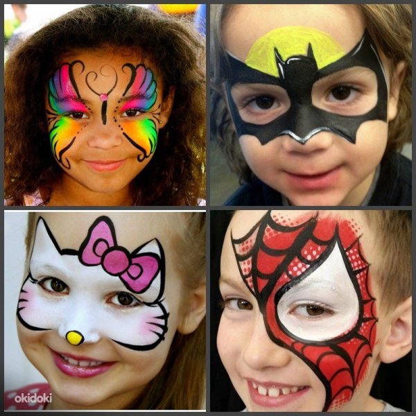 Грим на лице для детей легкие