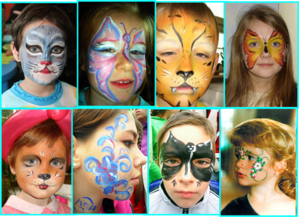 Аквагрим коллаж