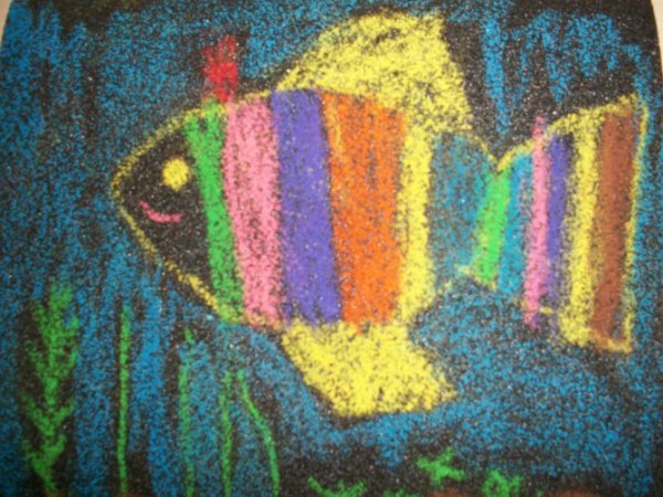 Рисование восковыми мелками