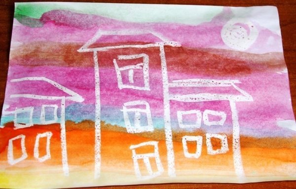 Рисование пастельными мелками