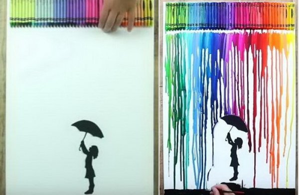 Закат рисунок карандашом