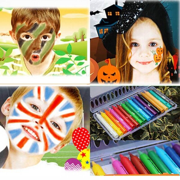 Лицо фломастерами