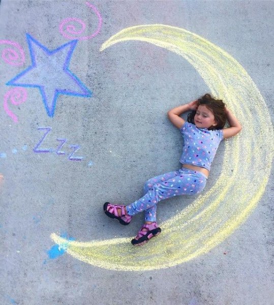 Идеи рисунков Милком на асфальте