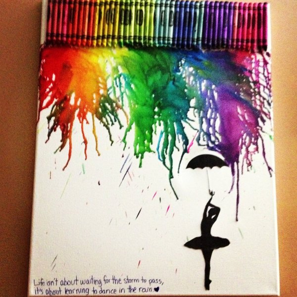 Картины из восковых карандашей