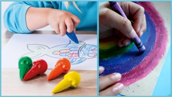 Восковые мелки для рисования на бумаге