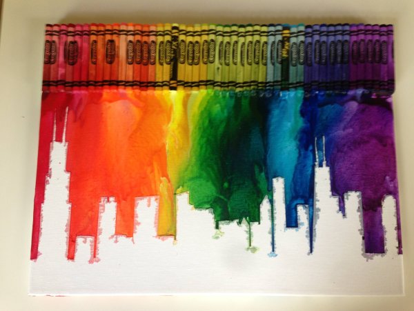 Арты восковыми мелками