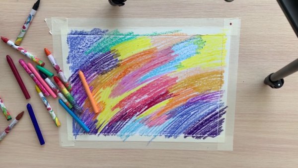 Рисование фломастерами мелками и карандашами