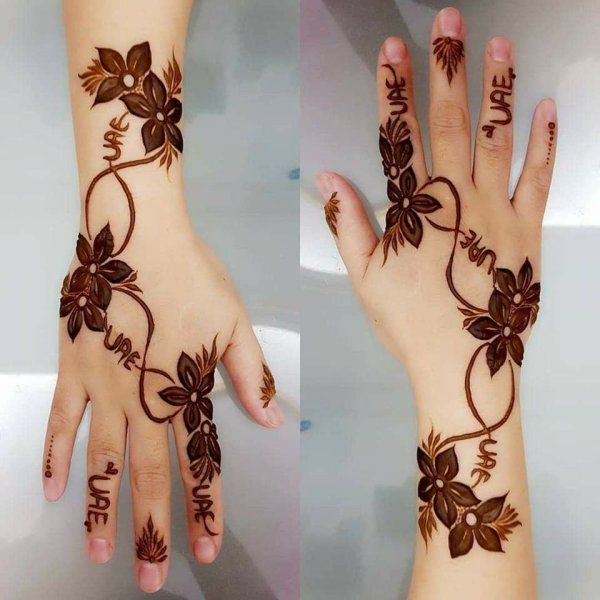 Покраска хной руки