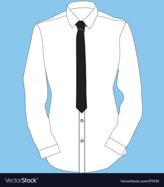 Нарисованная рубашка с галстуком