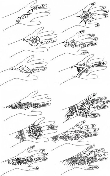 Мехенди узоры для начинающих поэтапно