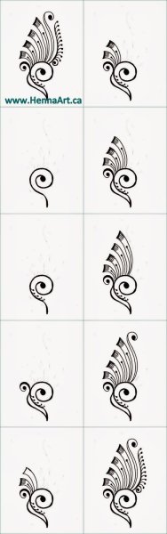 Рисунки хной пошагово