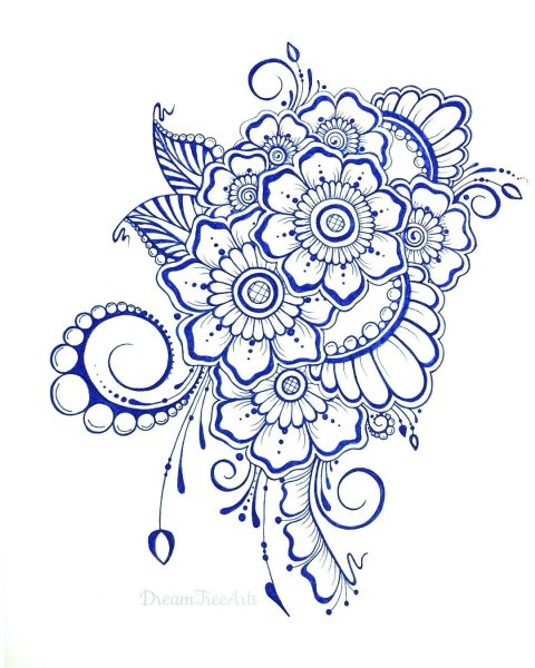 Мехенди эскизы