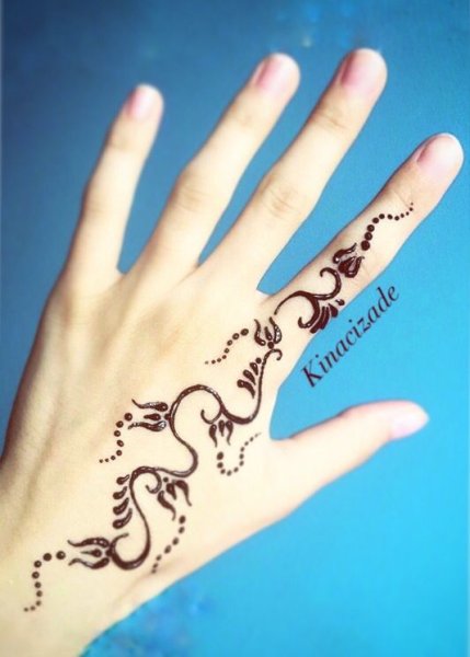 Красивые надписи хной на руке