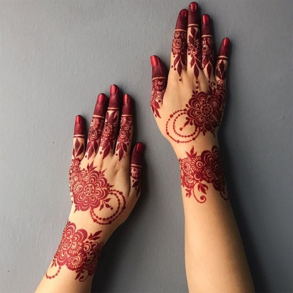 Узоры хной простые