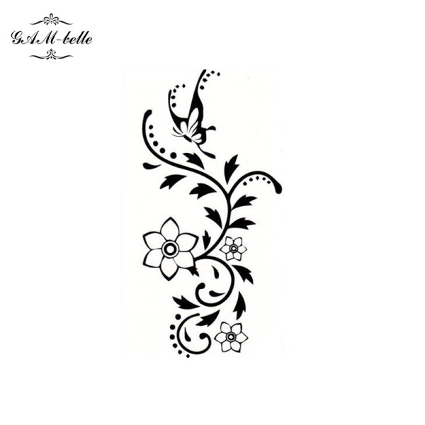 Цветочный узор тату