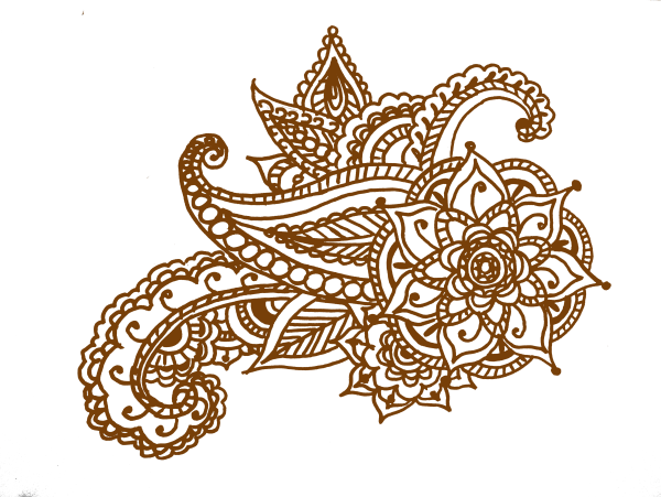 Нежные рисунки хной