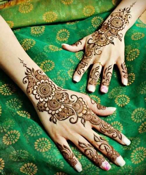 Хной на руке лёгкие и красивые