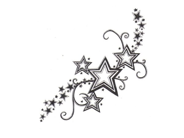 Тату звездочки эскизы