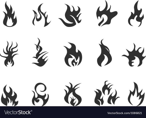 Татуировки на бумаге огонь