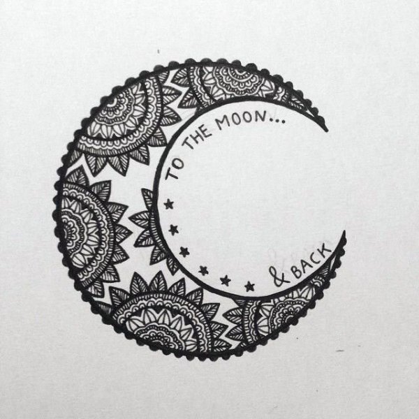 Мехенди полумесяц