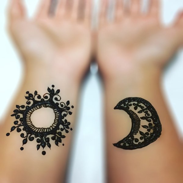 Узоры хной Луна