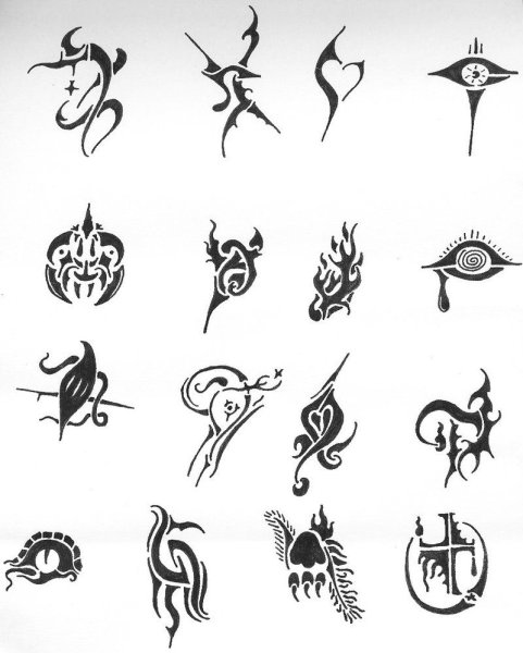 Необычные символы для тату