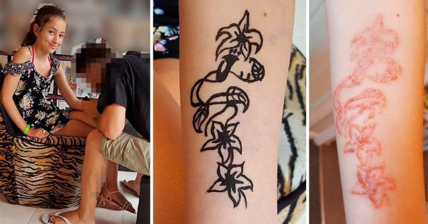 Мехенди коричневая