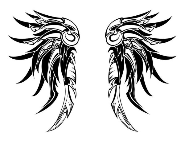 Крыло трабл тату эскиз