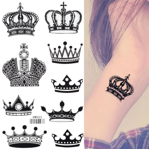 Тату корона для девушек
